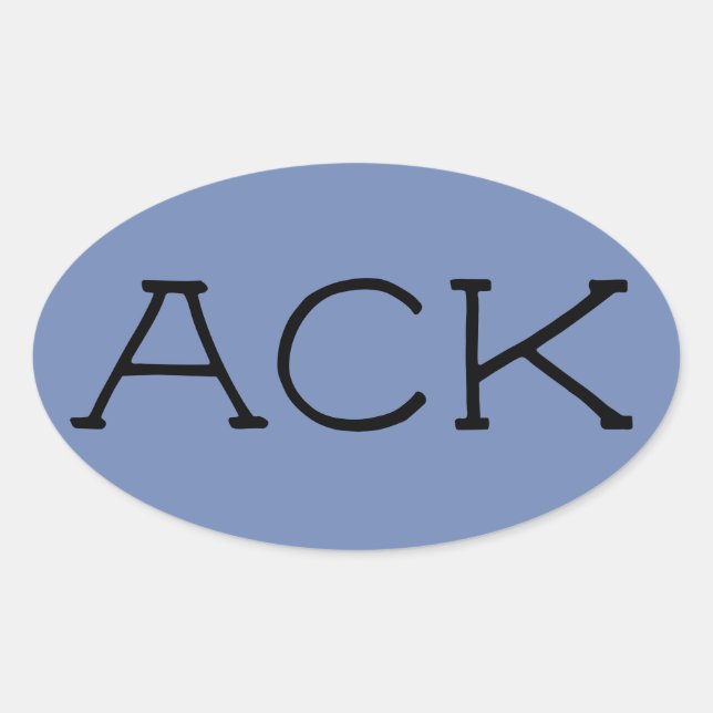 Ovale Sticker Nantucket "ACK" (Devant)