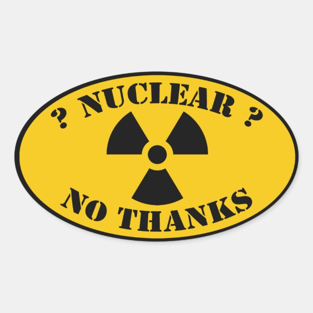 Ovale Sticker nucléaire (Devant)