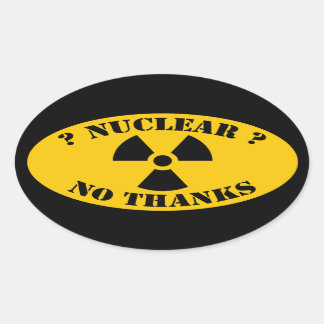 Ovale Sticker nucléaire