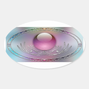 Ovale Sticker OEufs de Pâques