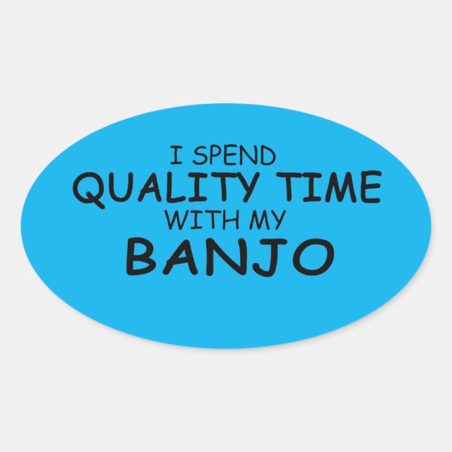 Ovale Sticker Oval Banjo Time Quality (Devant)