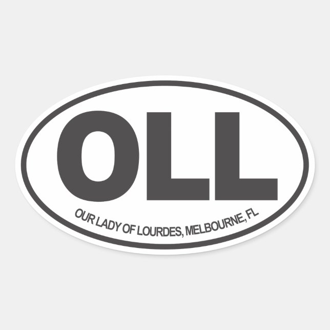 Ovale Sticker Oval de Notre-Dame de Lourdes (Devant)