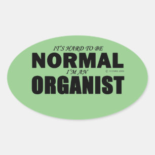 Ovale Sticker Oval Organiste Normal