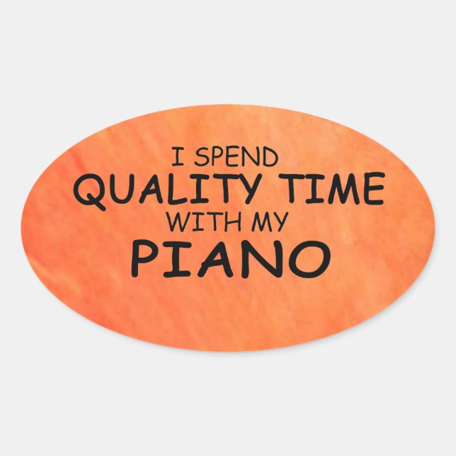 Ovale Sticker Oval Piano Time de qualité (Devant)