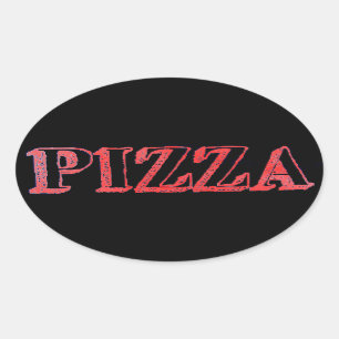 Ovale Sticker Oval Pizza
