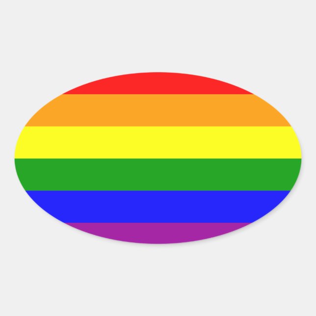 Ovale Sticker Oval pour Gay pride LGBT* (Devant)