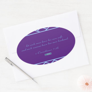 Ovale Sticker Oval (Triangles Violets) RFPMDesigns ©️ 20