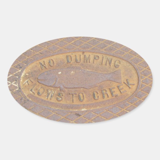 Ovale Sticker (ovl) - Flux vers Creek (Devant)