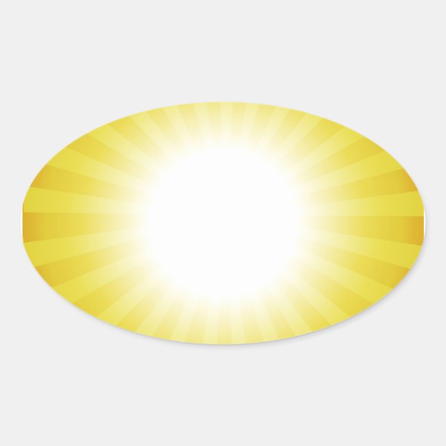 Ovale Sticker personnalisé Sunny (Devant)