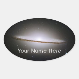 Ovale Sticker plaque Sombrero Galaxy