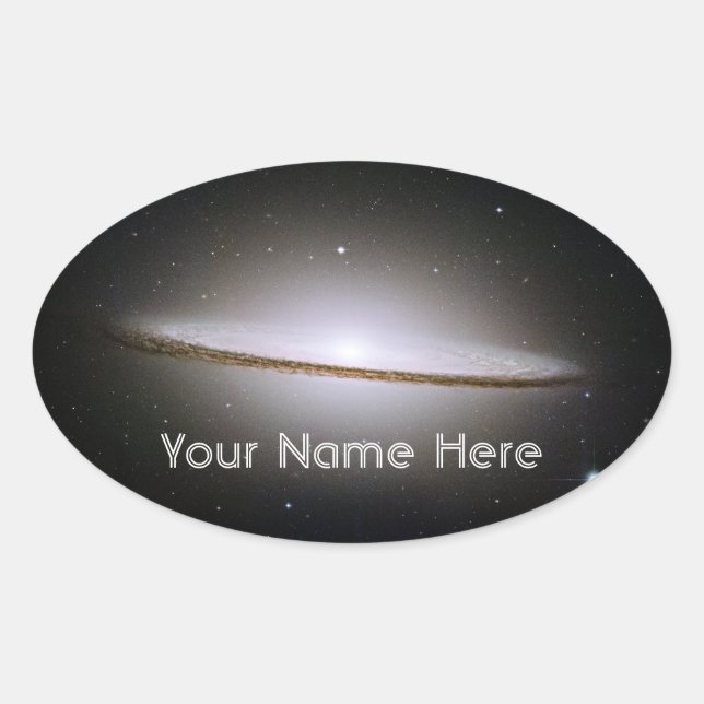 Ovale Sticker plaque Sombrero Galaxy (Devant)