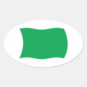 Ovale Sticker pour drapeau de Libye