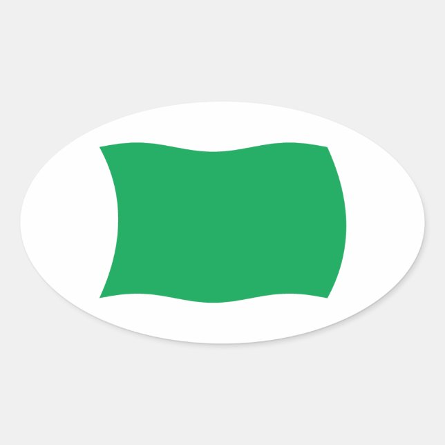 Ovale Sticker pour drapeau de Libye (Devant)