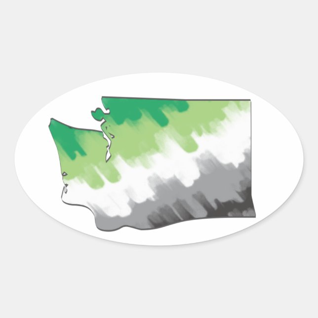 Ovale Sticker pour la fierté Aro de Washington (Devant)