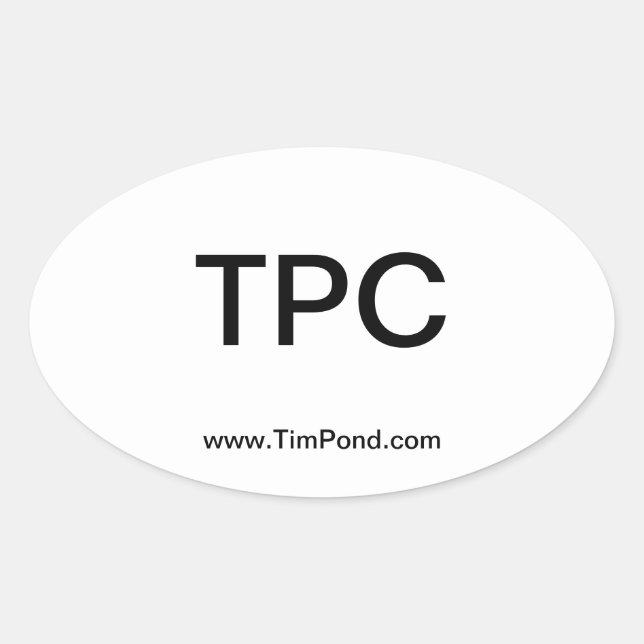 Ovale Sticker pour pare-chocs Tim Pond Wilderness Camps (Devant)