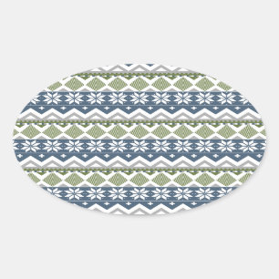 Ovale Sticker pour pull d'hiver