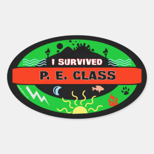 Ovale Sticker pour survivant de la classe P. E.