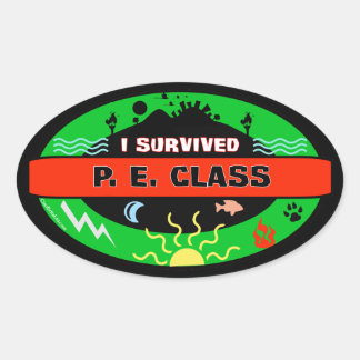 Ovale Sticker pour survivant de la classe P. E.