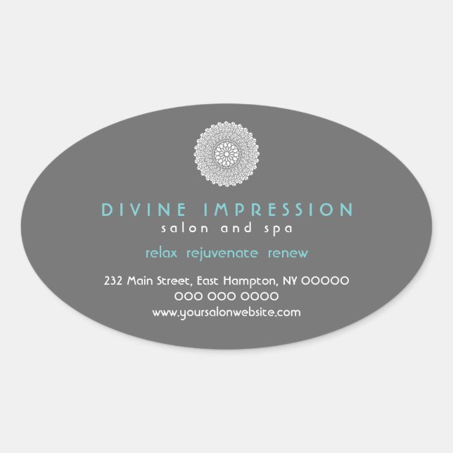 Ovale Sticker promotionnel Impression Divine (Devant)