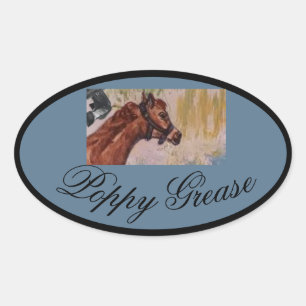 Ovale sticker rectangulaire de graisse de pavot