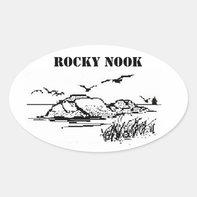 Ovale Sticker Rocky Nook Salt Rocks (Devant)