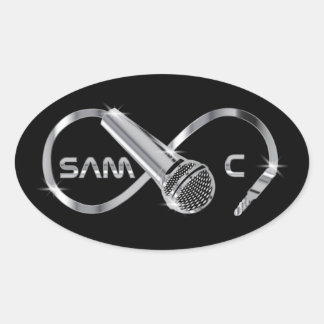 Ovale Sticker SAM C Noir