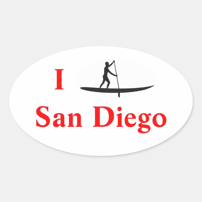 Ovale Sticker San Diego de la planche à pédales I Stand- (Devant)
