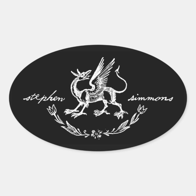 Ovale Sticker Stephen Simmons Griffin (Devant)