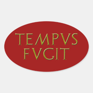 Ovale Sticker Tempus Fugit