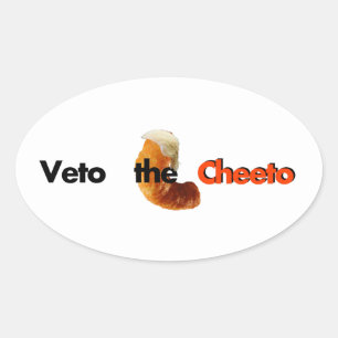 Ovale Sticker Veto the Cheeto