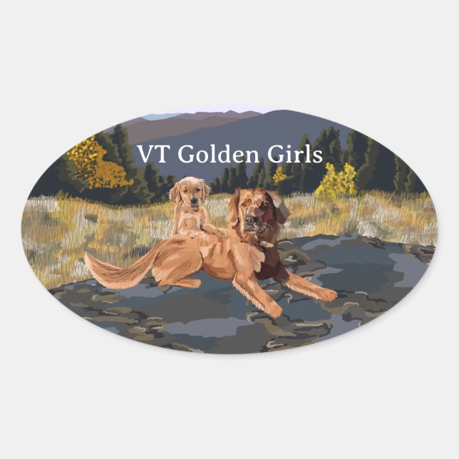 Ovale Sticker VT Golden Girls (Devant)