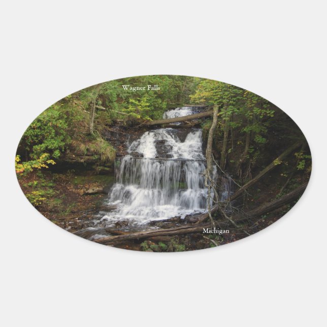 Ovale Sticker Wagner Falls (Devant)