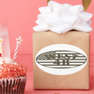 Ovale Sticker West 4B