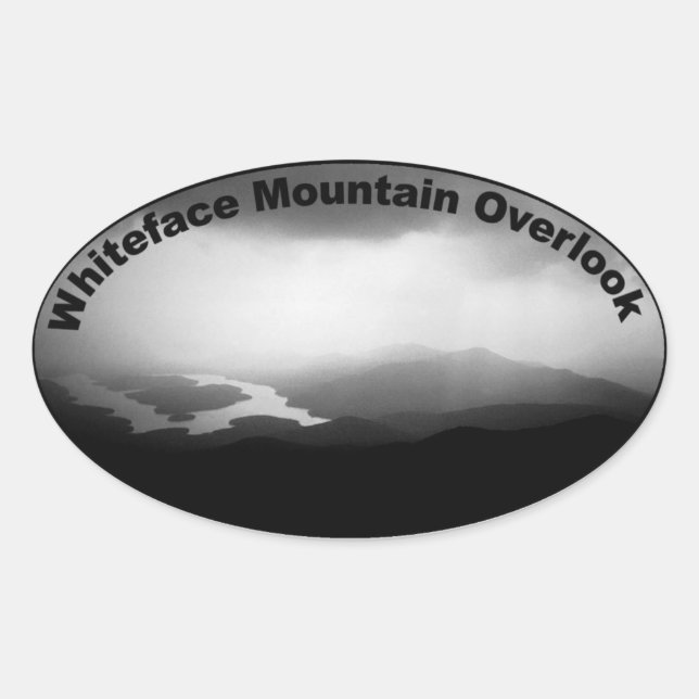Ovale Sticker Whiteface Mountain Overlook (Devant)