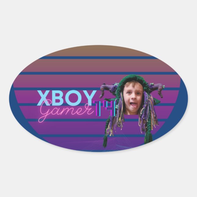 Ovale Sticker XBoyGamer (Devant)