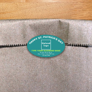 Ovale Teal Green Saint Patrick Business Oval Sticker