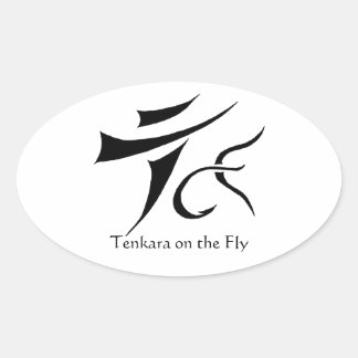 Ovale Tenkara sur le Sticker Oval Volant