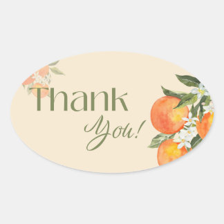 Ovale Thank you sticker