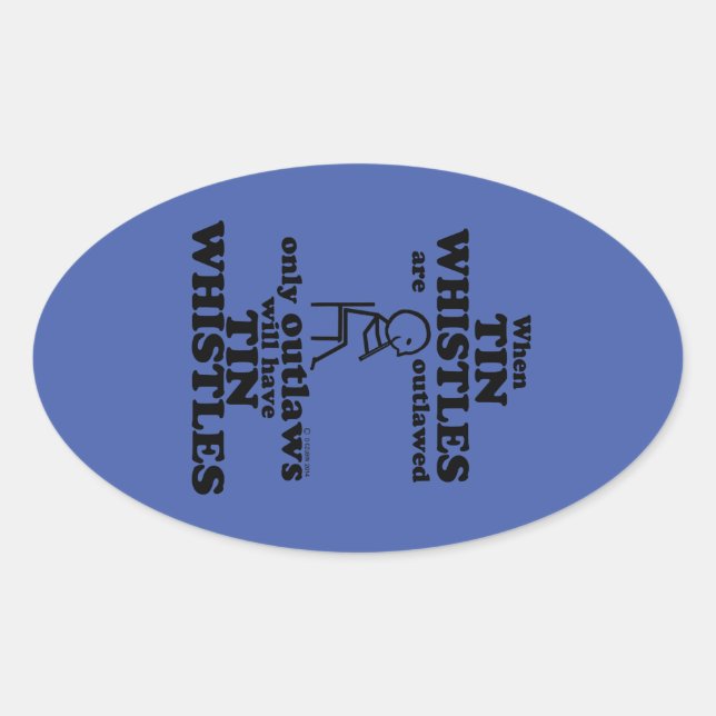 Ovale Tin Whistles interdit Sticker Oval (Devant)