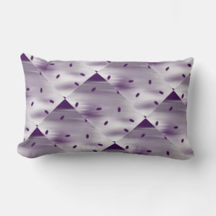 Ovales blanc, lavande et violet foncé Oreiller