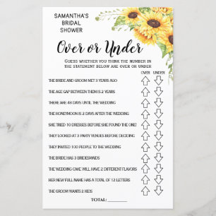 Ove ou Sous-nuptiale douche espagnol anglais jeu