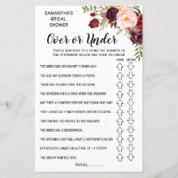 Ove ou Sous-nuptiale douche espagnol anglais jeu