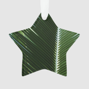 Overlapping Palm Fronds Tropical Green Abstract
