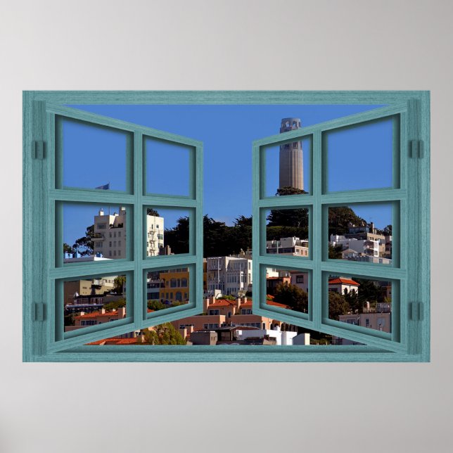 Overlooking Coit Tower Window Poster (Devant)