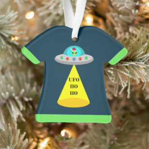 OVNI de Noël Ho Ho Alien soucoupe volante
