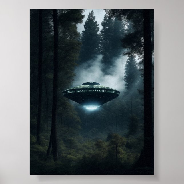 OVNI Espace Alien Affiches numériques et art mural (Devant)
