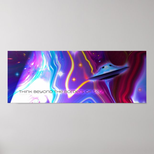 OVNI Magenta Dimension 36" x 12" Affiche horizonta (Devant)