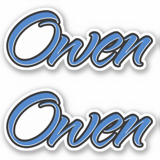Owen Blue Autocollant Sticker Stickerset (Devant)