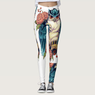 Owl Art Tattoo Design Dames Leggings