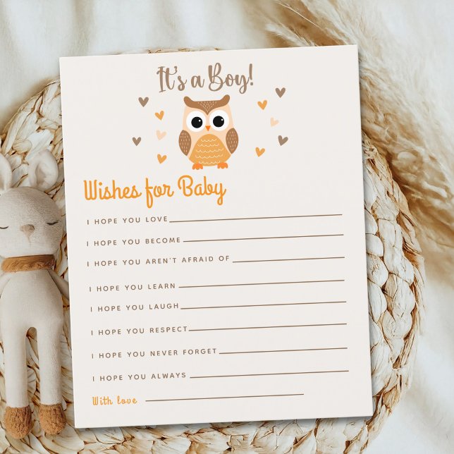 Owl Baby Shower Boy Boho Style (Créateur téléchargé)